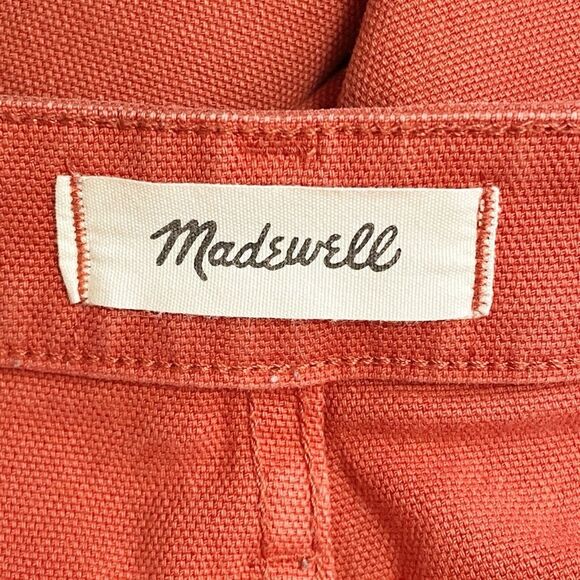 Madewell Slim Emmett Wide Leg Crop Pants Warm Nutmeg Rust Cotton Size 24 | 00 - Picture 9 of 12